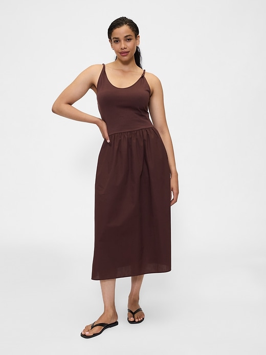 Image number 4 showing, Twist-Strap Scoopneck Midi Dress