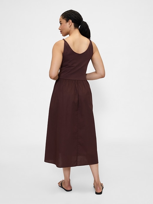 Image number 5 showing, Twist-Strap Scoopneck Midi Dress