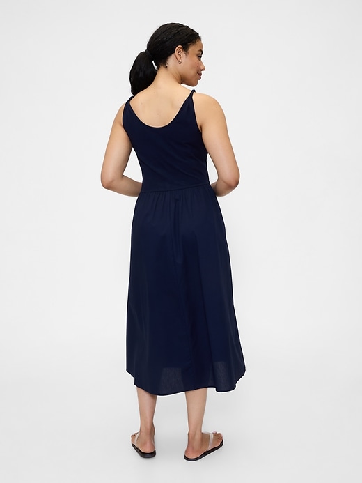 Image number 5 showing, Twist-Strap Scoopneck Midi Dress