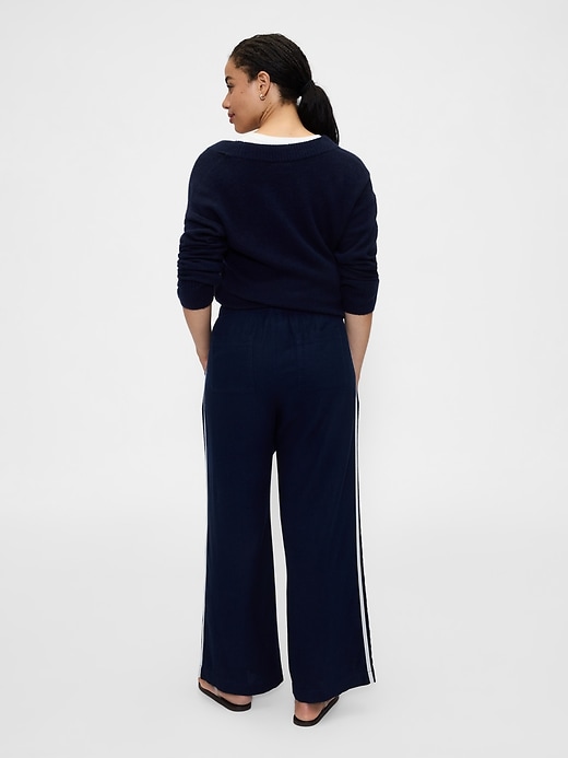 Image number 6 showing, Mid Rise Linen-Blend Wide-Leg Pants