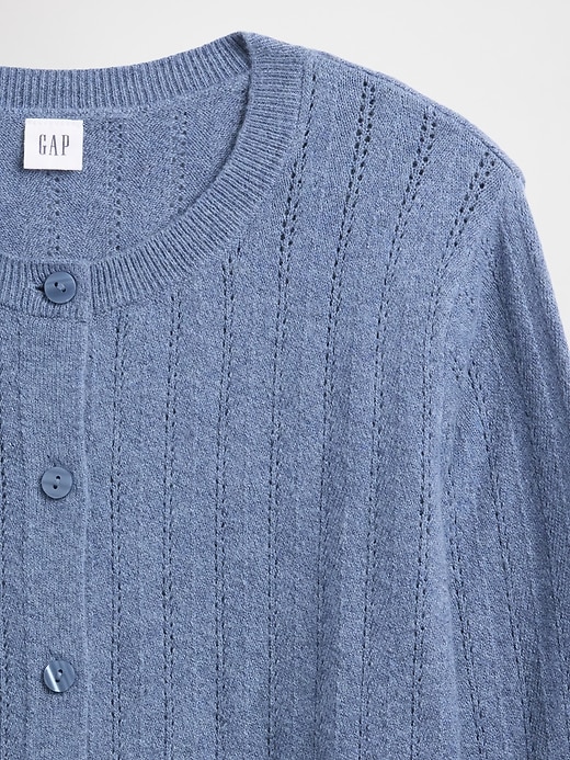 Image number 4 showing, CashSoft Pointelle Cardigan