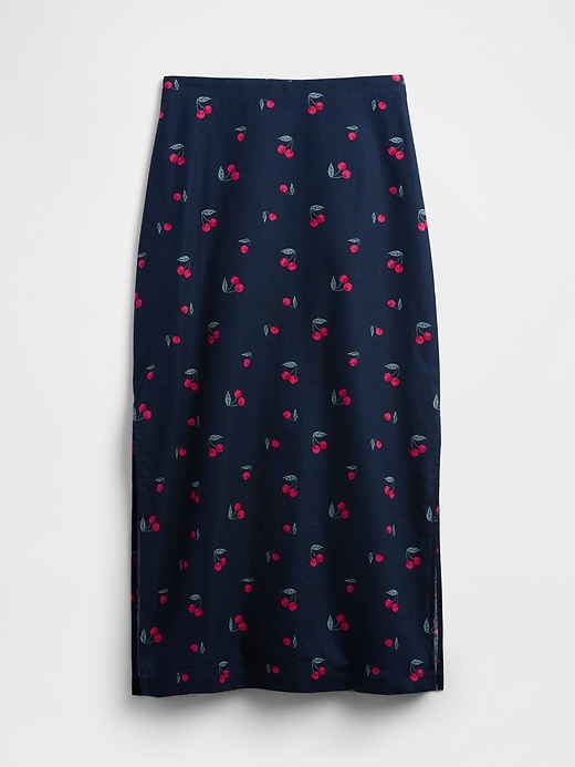 Image number 5 showing, Linen-Blend Maxi Slip Skirt