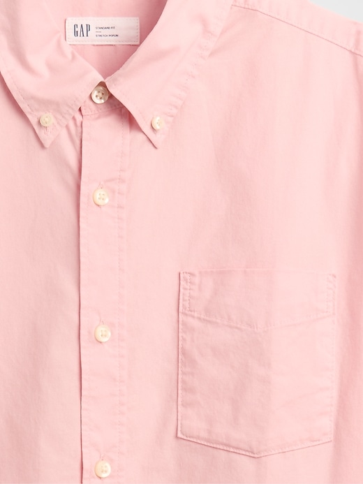 Image number 4 showing, Stretch Poplin Shirt in Standard Fit