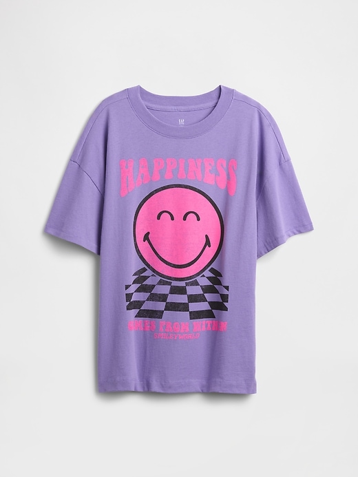 Image number 1 showing, GapKids &#124 SmileyWorld&#174 Oversized Graphic T-Shirt