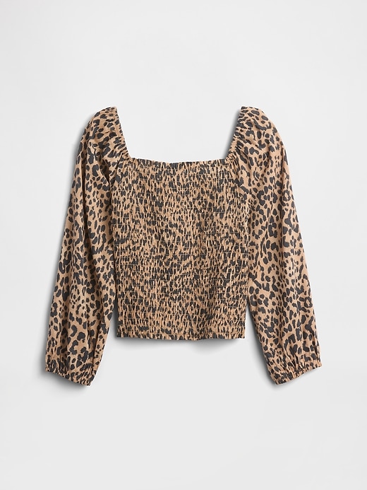 Image number 1 showing, Kids Squareneck Puff Sleeve Top