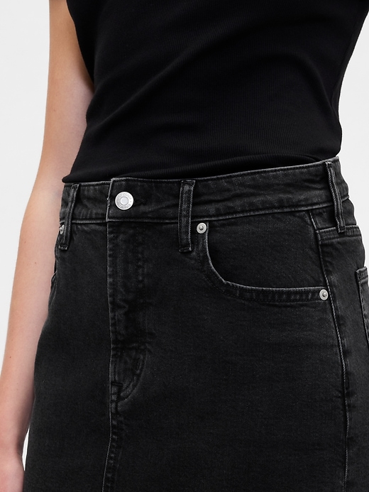 Image number 4 showing, Denim Midi Pencil Skirt