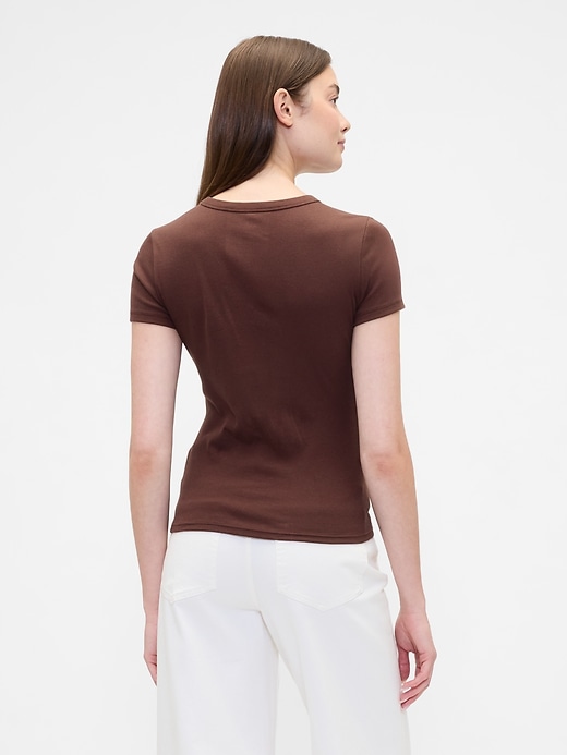Image number 2 showing, Ribbed Crewneck T-Shirt