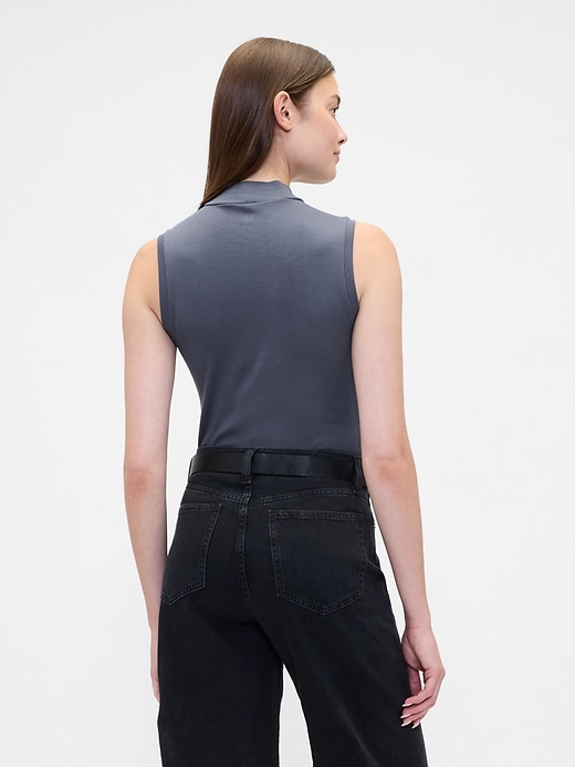 Image number 2 showing, Modern Ribbed Mockneck Tank Top
