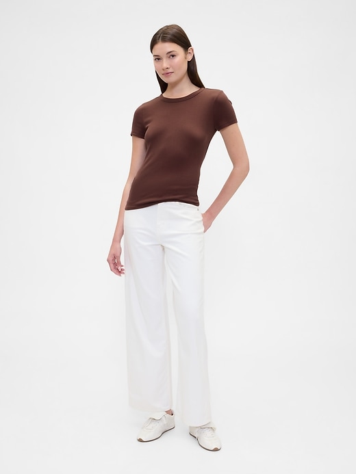 Image number 3 showing, Ribbed Crewneck T-Shirt