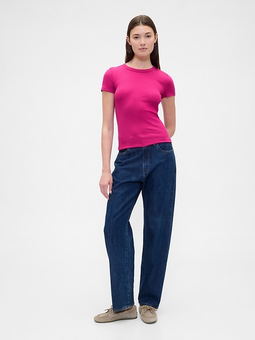Image number 3 showing, Ribbed Crewneck T-Shirt