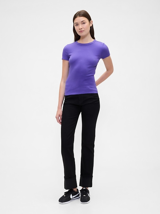 Image number 3 showing, Ribbed Crewneck T-Shirt