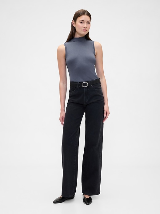 Image number 3 showing, Modern Ribbed Mockneck Tank Top