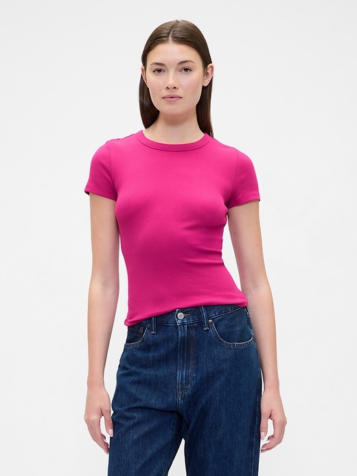 Image number 1 showing, Ribbed Crewneck T-Shirt