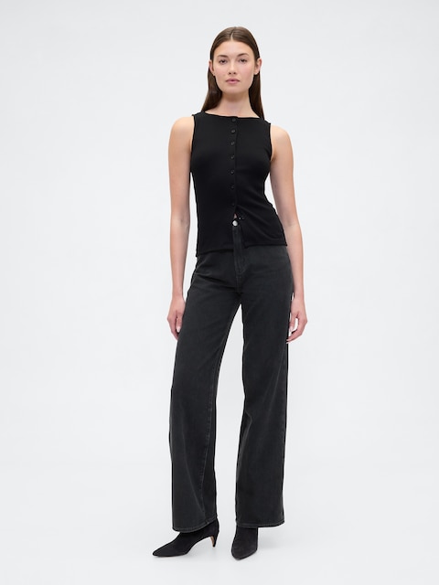High Rise Wide-Leg Jeans