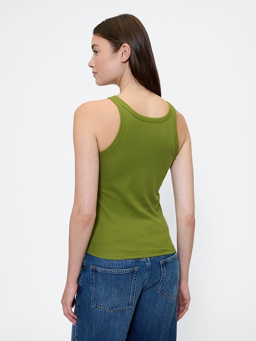 Image number 2 showing, Ribbed Scoopneck Tank Top