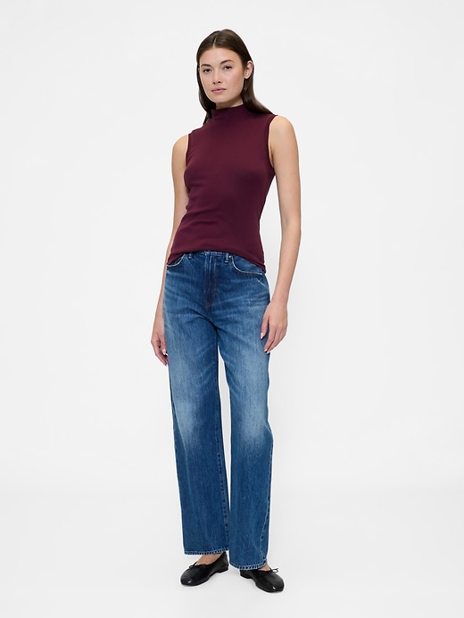 Image number 3 showing, Modern Ribbed Mockneck Tank Top