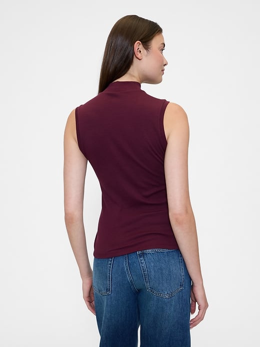 Image number 2 showing, Modern Ribbed Mockneck Tank Top