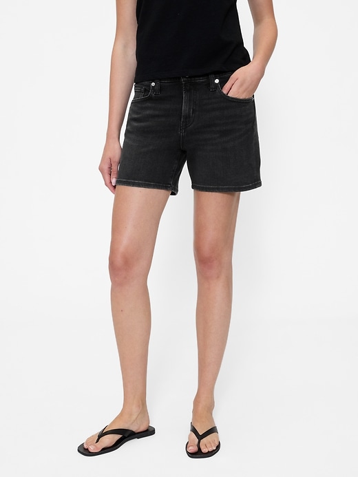 Image number 2 showing, 5" Mid Rise Denim Shorts