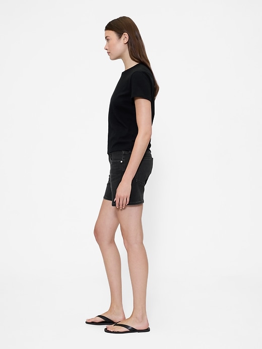 Image number 3 showing, 5" Mid Rise Denim Shorts