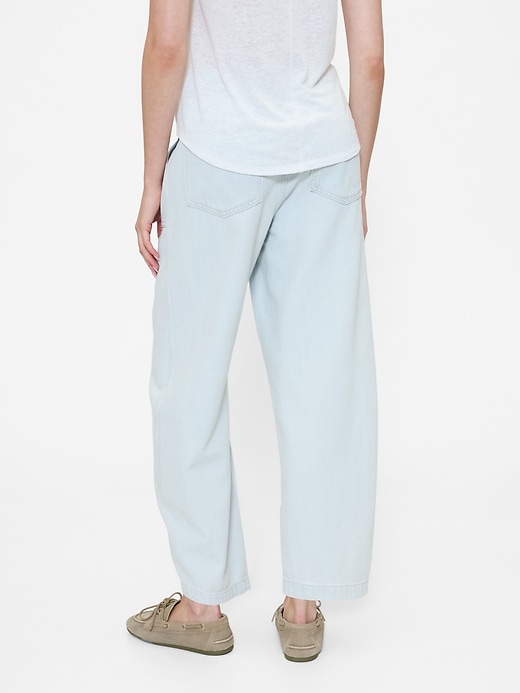 Image number 4 showing, Mid Rise SuperSoft Pull-On Barrel Jeans