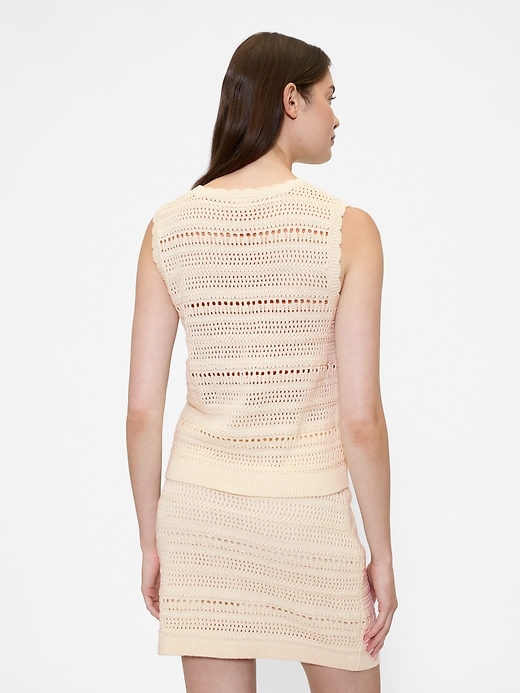 Image number 2 showing, Sleeveless Mixed-Stitch Sweater Tank Top