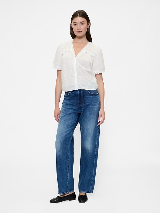 Image number 3 showing, Ruffle V-Neck Top
