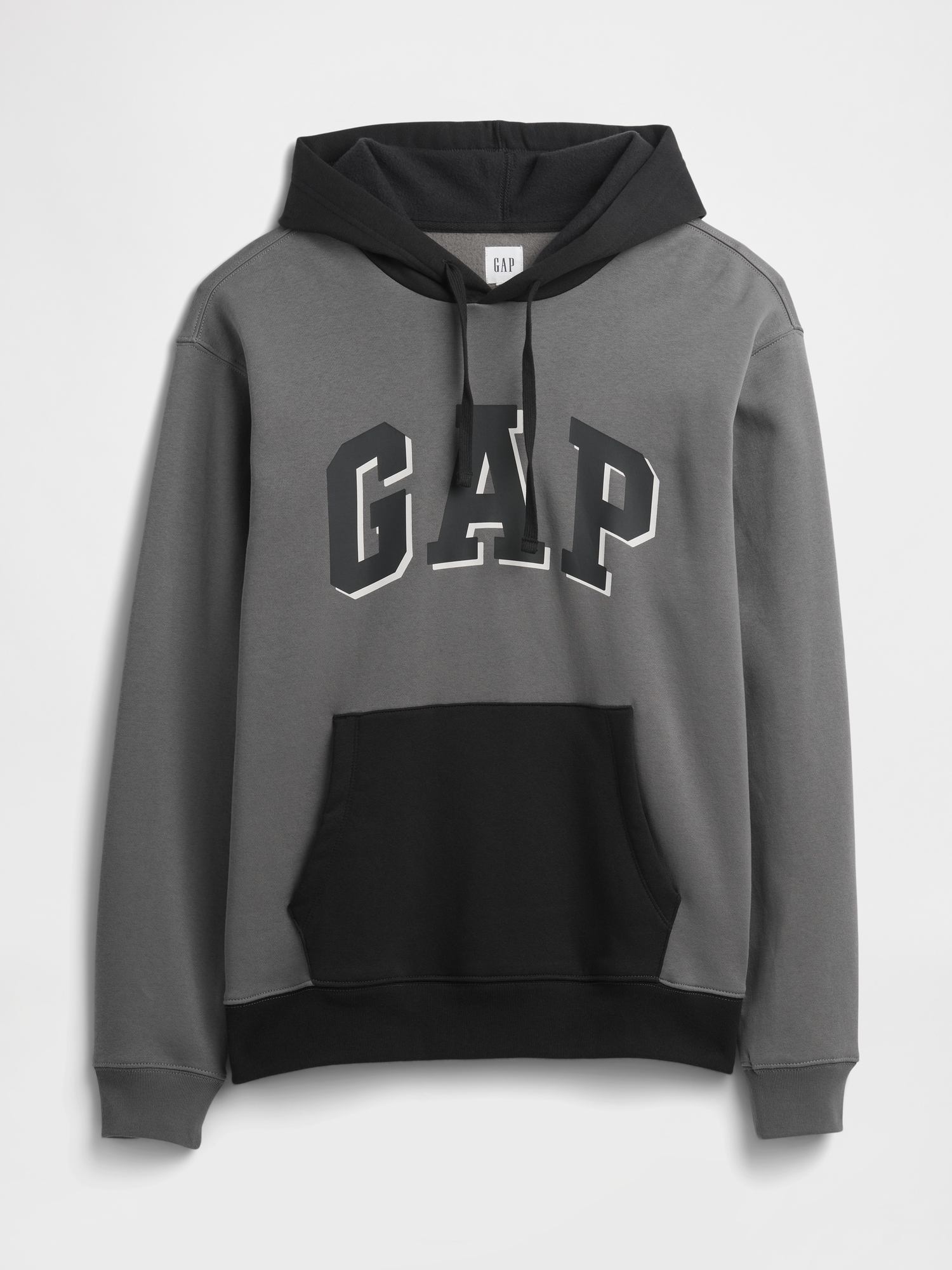 Gap Factory Relaxed Gap Logo Colorblock Hoodie In Gray