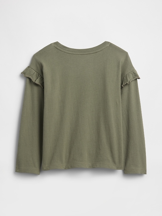 Image number 2 showing, babyGap Logo Ruffle Crewneck T-Shirt