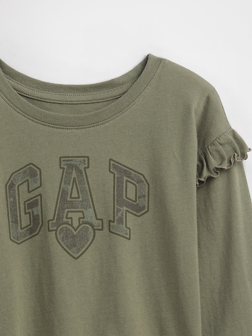 Image number 3 showing, babyGap Logo Ruffle Crewneck T-Shirt