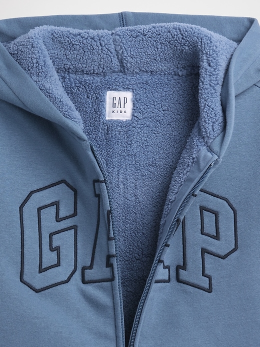 Image number 3 showing, Kids Gap Logo Sherpa Zip Hoodie