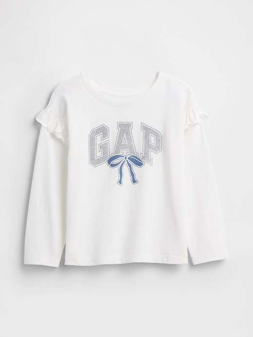 Image number 1 showing, babyGap Logo Ruffle Crewneck T-Shirt