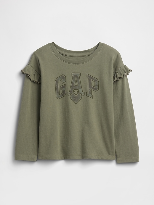 Image number 1 showing, babyGap Logo Ruffle Crewneck T-Shirt