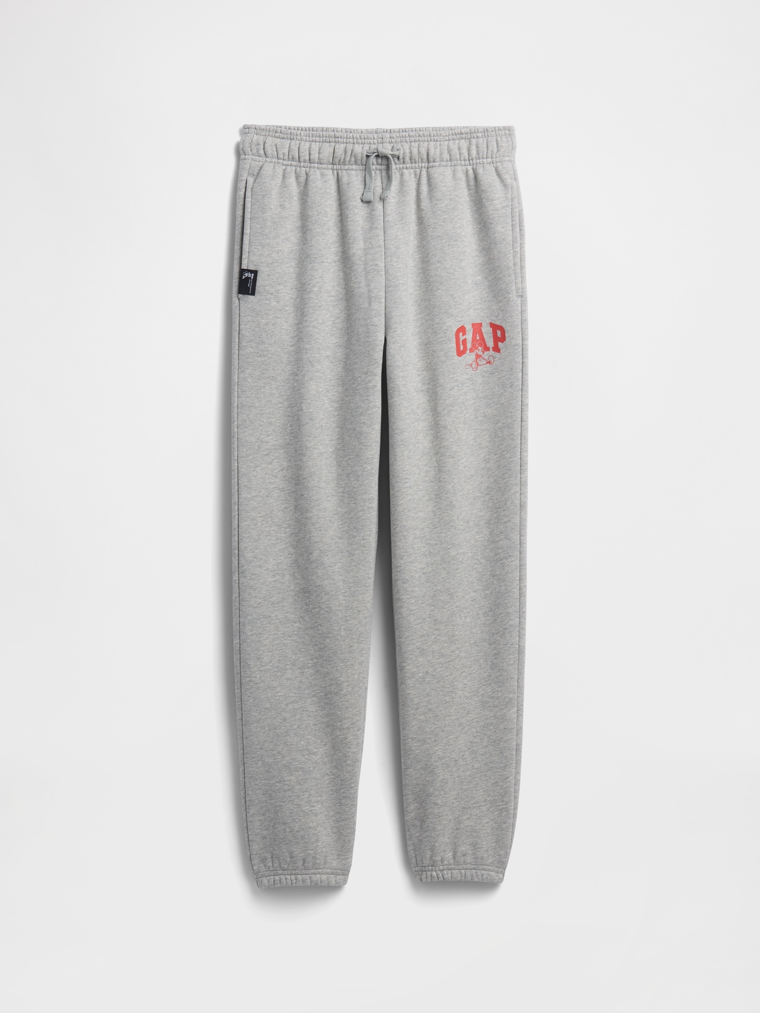 GapKids × Disney Mickey Mouse Relaxed Logo Joggers - Gray