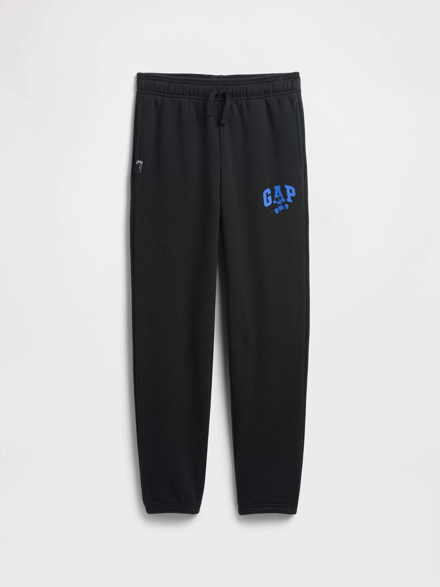 GapKids × Disney Mickey Mouse Relaxed Logo Joggers - Black