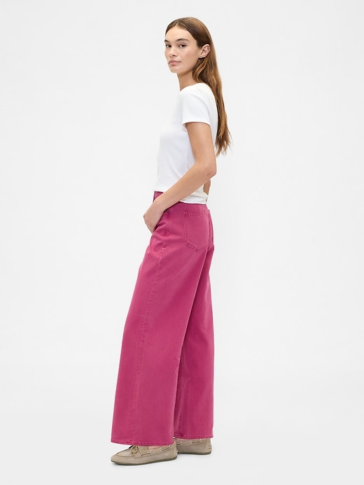 Image number 3 showing, High Rise Wide-Leg Jeans
