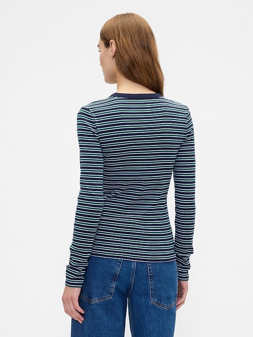 Image number 2 showing, Ribbed Stripe Crewneck T-Shirt