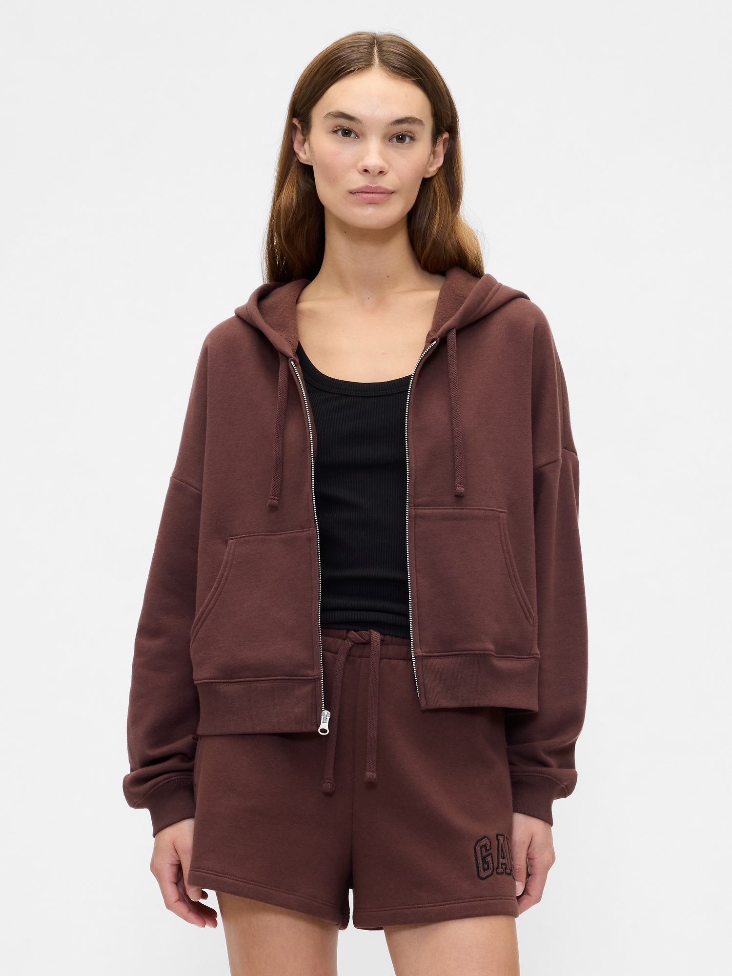 Oversized Fleece Zip Hoodie