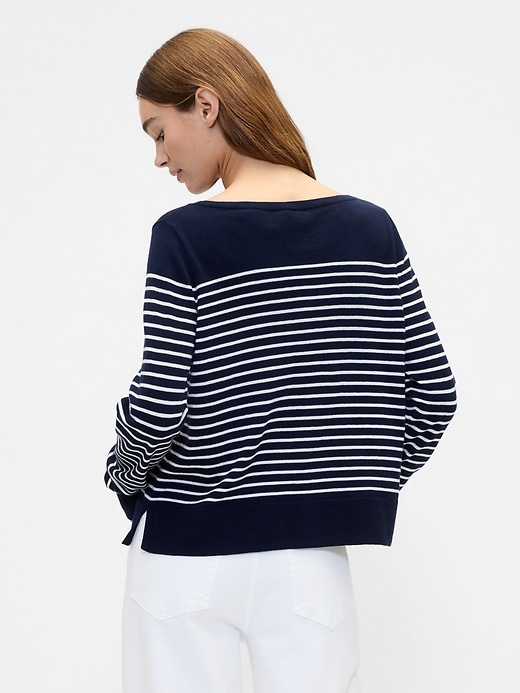 Image number 2 showing, Relaxed Stripe Boatneck Sweater