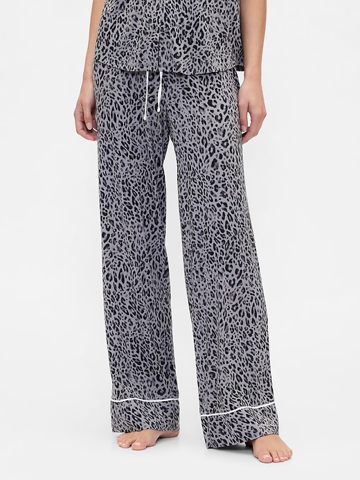 Image number 3 showing, Modal Wide-Leg PJ Pants