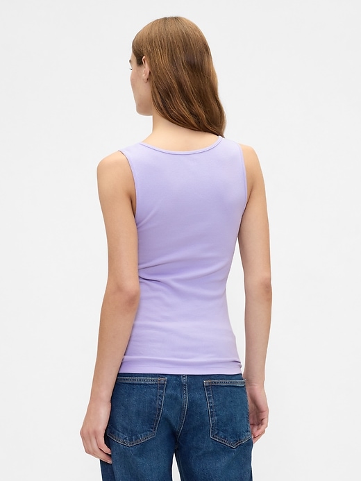 Image number 2 showing, Gap Logo Ribbed Scoopneck Tank Top