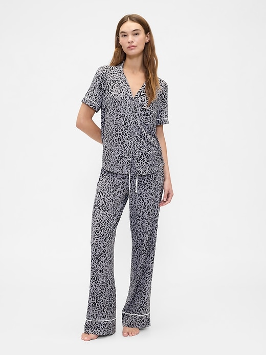 Image number 1 showing, Modal Wide-Leg PJ Pants