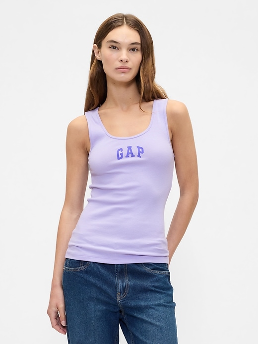 Image number 1 showing, Gap Logo Ribbed Scoopneck Tank Top