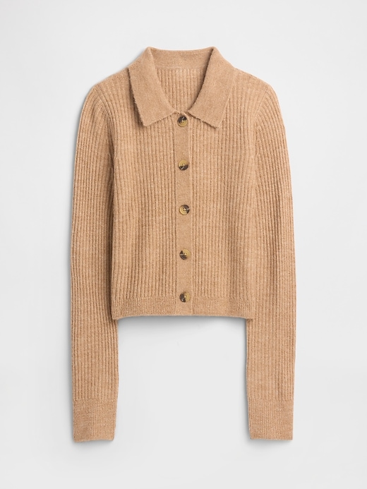 Image number 5 showing, Fitted Cropped Collared Cardigan