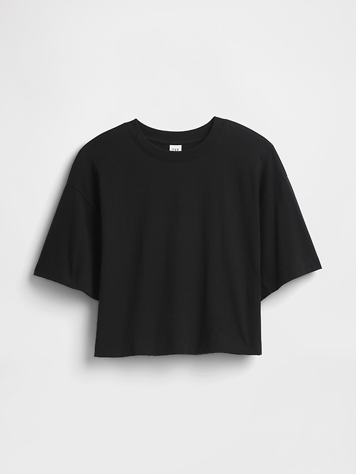Image number 5 showing, Oversized Cropped Crewneck T-Shirt