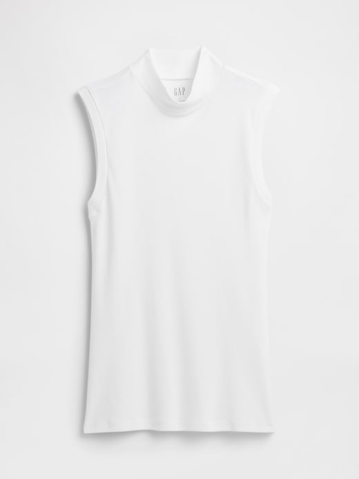 Image number 5 showing, Modern Ribbed Mockneck Tank Top