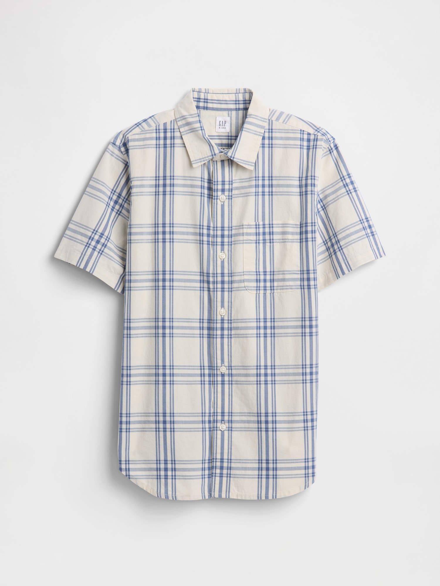 Kids Poplin Shirt - Chino Plaid