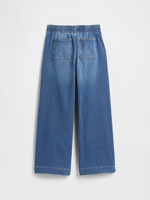 Image number 2 showing, Kids High Rise Pull-On Wide-Leg Sweatpant Jeans