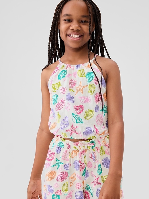 Image number 2 showing, Kids Gauze Halter Top
