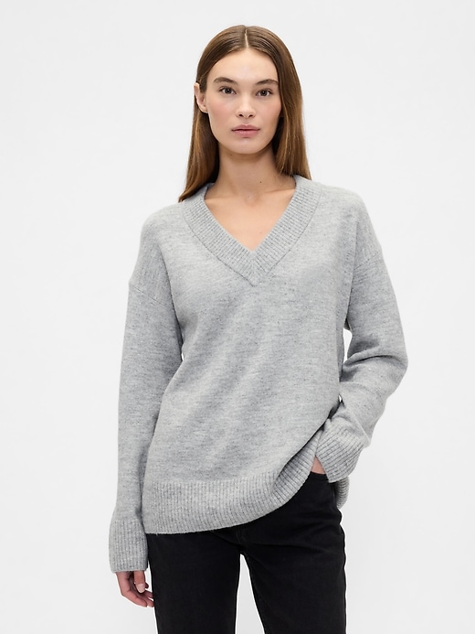 Image number 1 showing, Oversized V-Neck Sweater