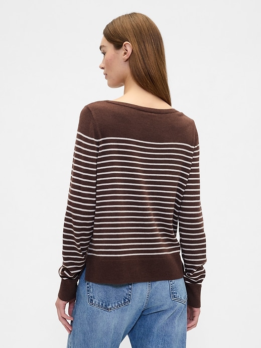 Image number 2 showing, Relaxed Stripe Boatneck Sweater